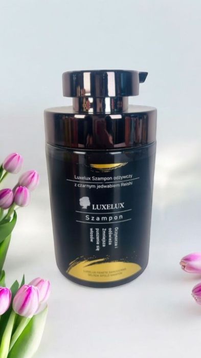 Szampon odżywczy 500 ml Luxelux z czarnym jedwabiem Reishi