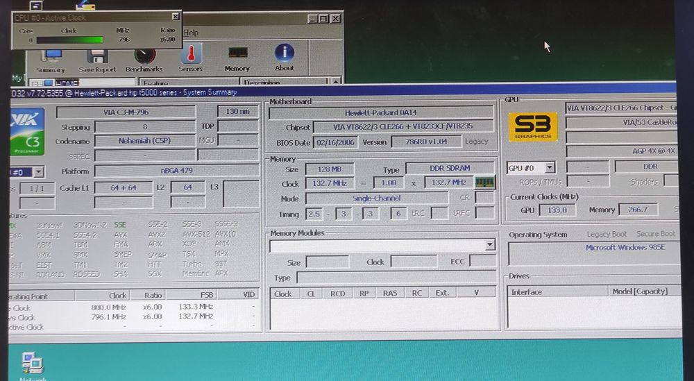 Terminal HP t5520 ViA C3 Windows 98,SATA 320gb