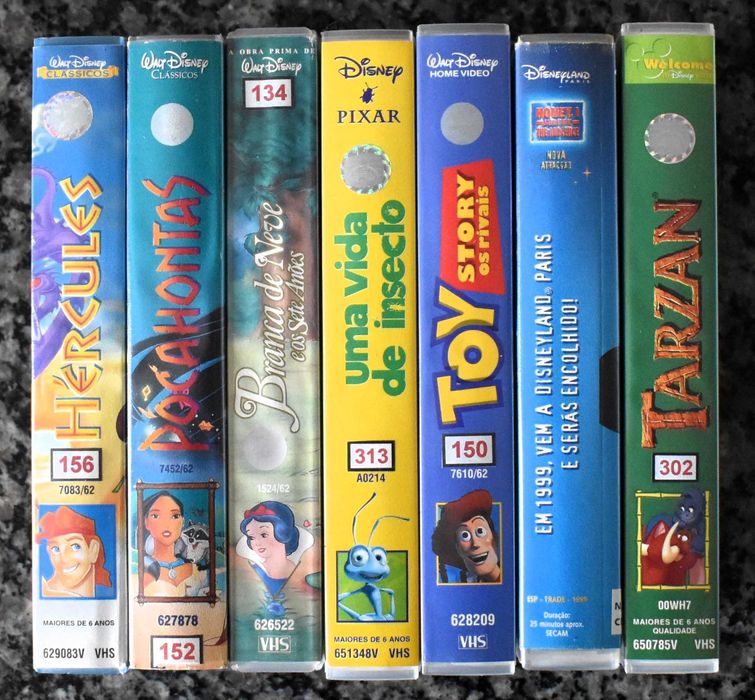 Lote 4 Disney - 7 filmes de animação em VHS