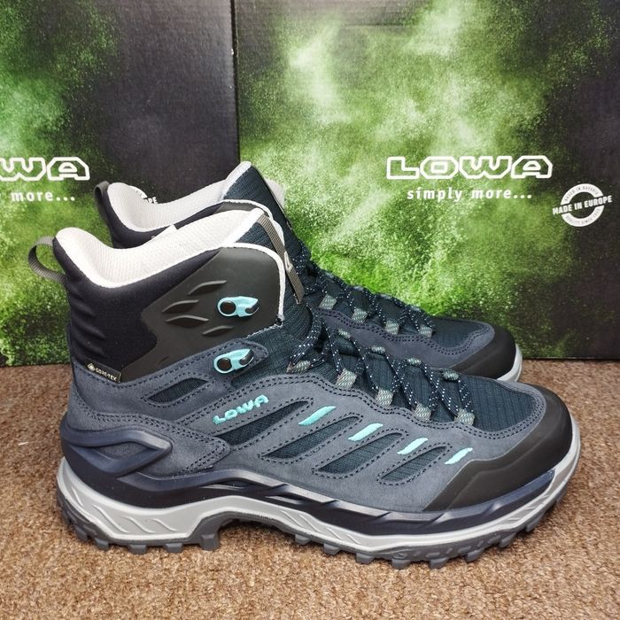Gore-tex. Туристичні термочеревики Lowa Innovo GTX Mid, Navy/Arctic