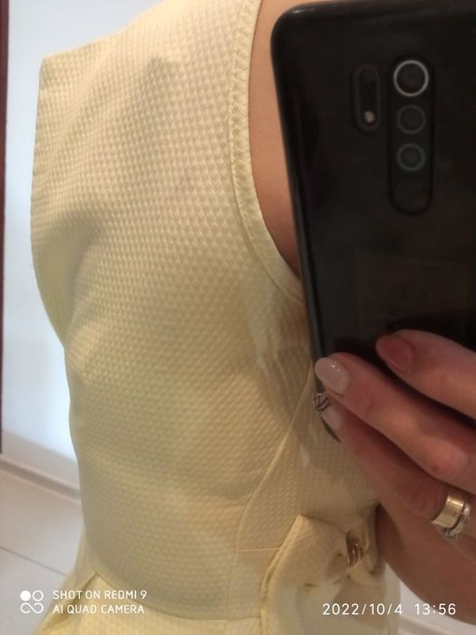 Sukienka suknia na specjalną okazję sukienka elegancka żółta S