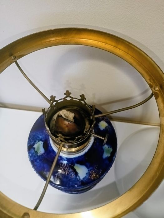 Lampa naftowa Wallendorf kobaltowa