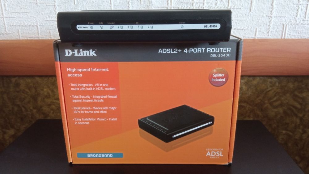 Роутер/модем D-link DSL-2540U