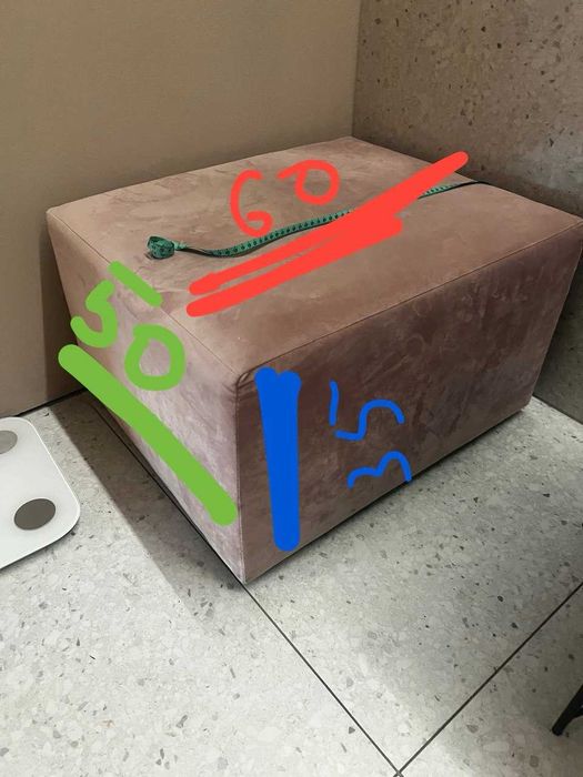 Pufa różowa 2 sztuki