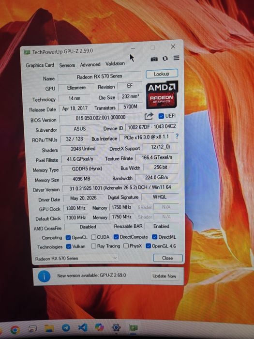 Відеокарта Asus rog strix amd radeon rx 570 4g