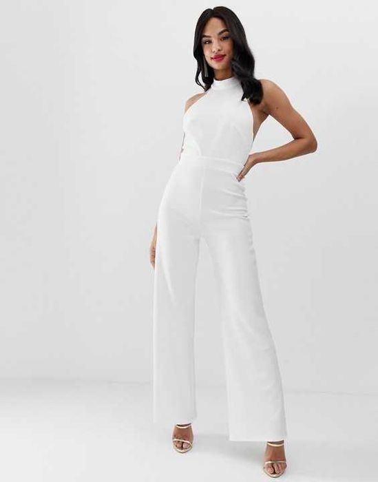 Biały długi kombinezon ASOS 38 exclusive NOWY