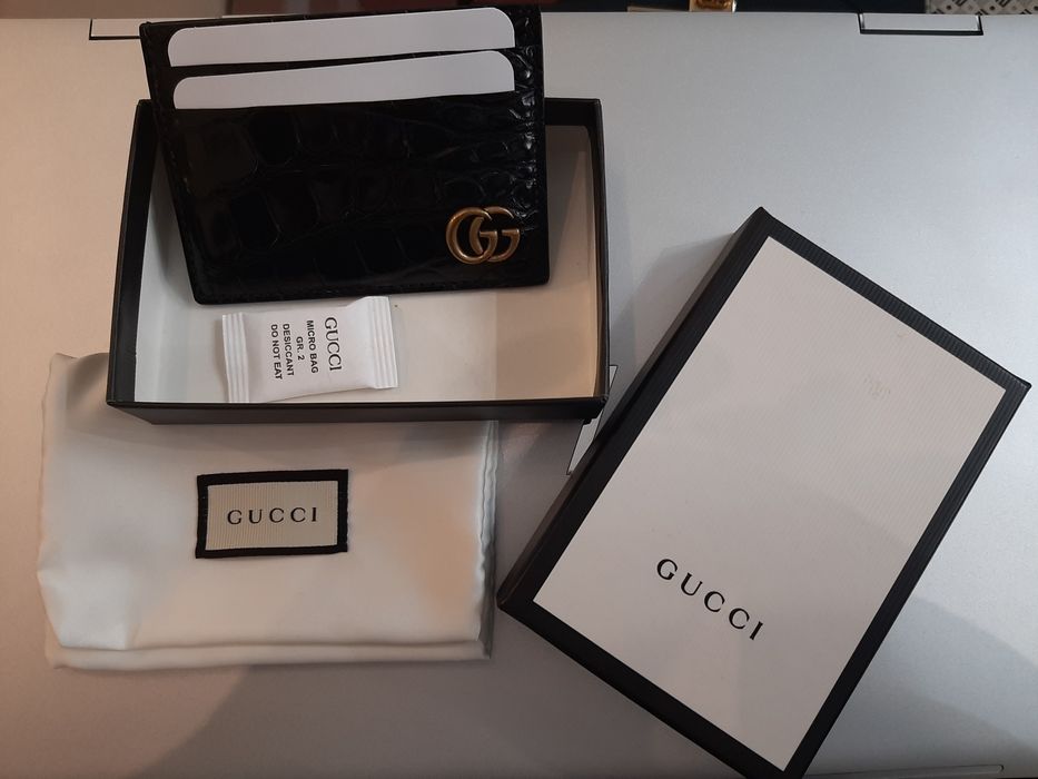Carteira pele crocodilo - Marca Gucci Original