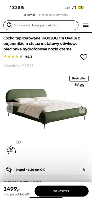 Sprzedam łóżko / bez materaca