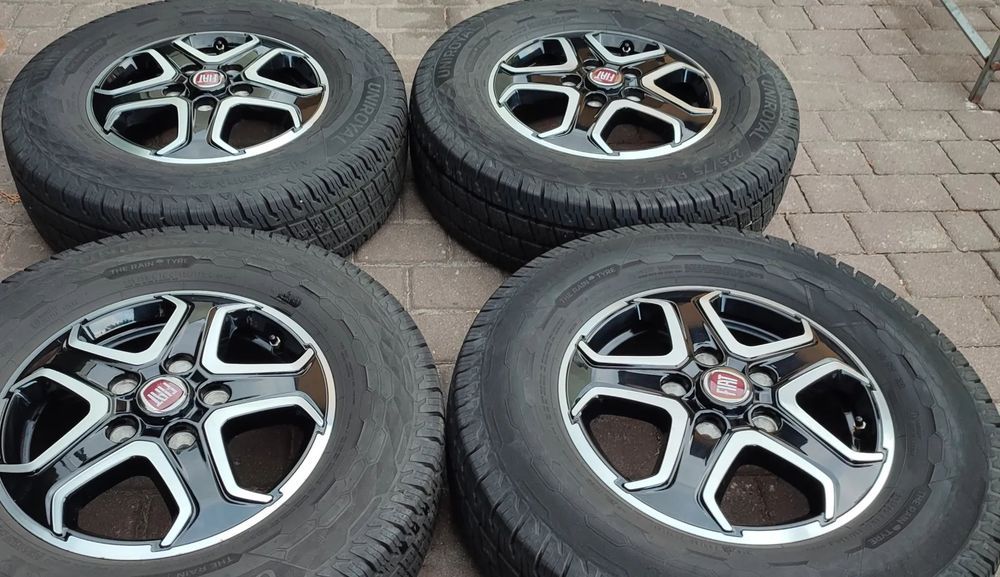 Koła Całoroczne Felgi Aluminiowe Oryg. Fiat Ducato Maxi Peugeot Boxer Citroen Jumper 16 cali 5x130 Ø78,1mm Et68 225/75/16 2022r Bdb !! Starogard Gdański