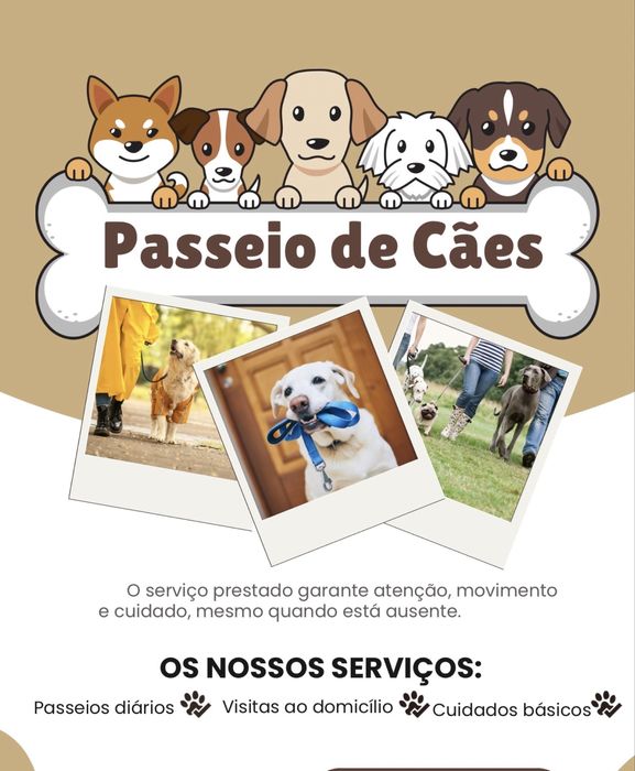Passeio de Cães - zonas Aroeira, Marisol, Verdizela