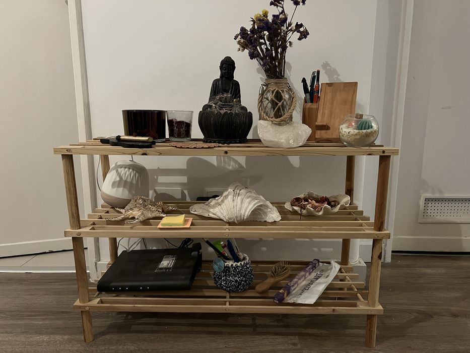 Sapateiro/mesa de corredor de madeira