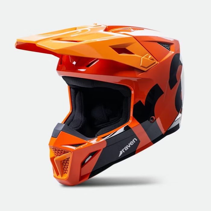 Кросовий мотошолом Raven Onyx Orange