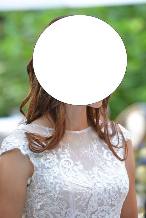 Piękna suknia ślubna z koronkową górą xs/34 160+7cm