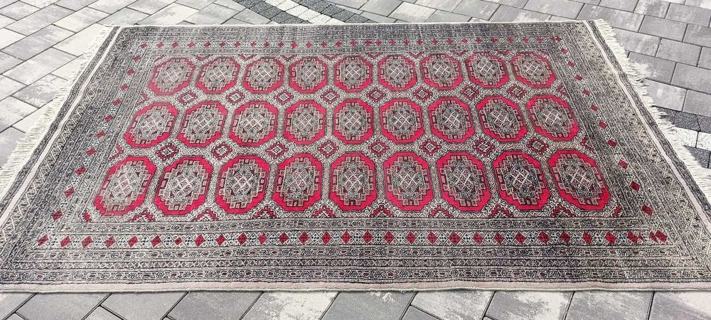 Buchara ręcznie tkany dywan wełniany 237 x 150 cm wełna