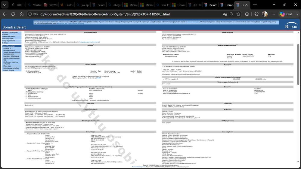 HP ProBook 450 G9 | Intel 5-rdzeni | 8GB RAM | 256GB SSD NVMe | Windows 11 Pro
