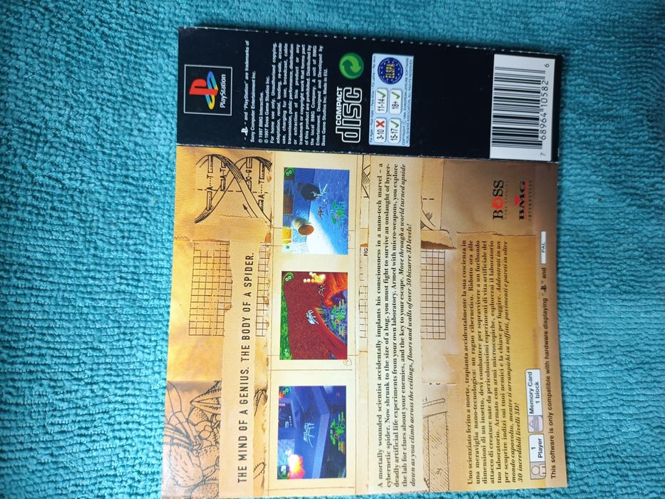 Ps1 PSX Spider psone PlayStation 1 Okładka Tylnia