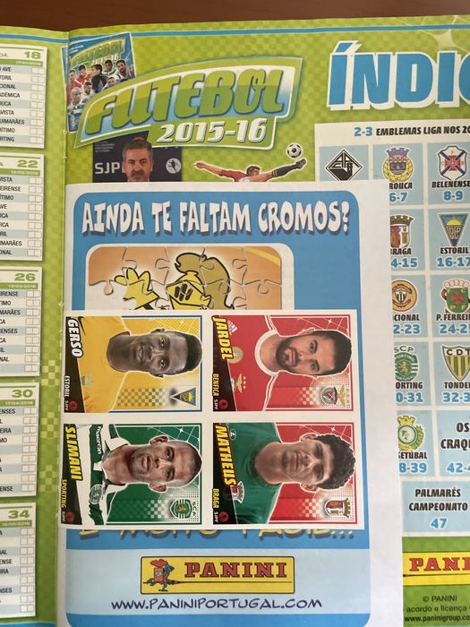 Caderneta futebol 2016/2016 vazia