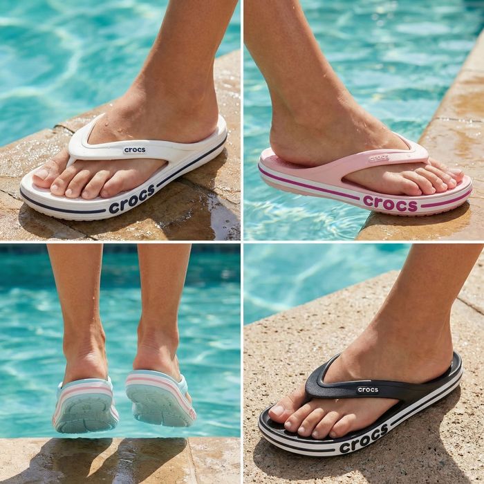 Оригінал Вїєтнамки Crocs Bayband Flip White жіночі крокси