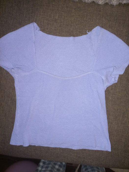 Топ білий і фіолетовий розміру S-M