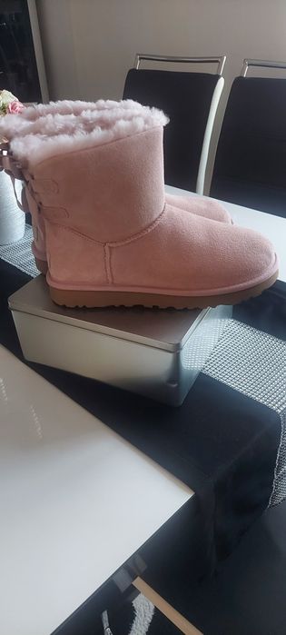 Śniegowce ugg 39 pudrowy róż