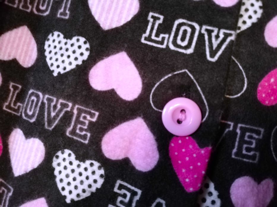 góra koszula od piżamy 40 / 42 do spania w serduszka miękka flanela