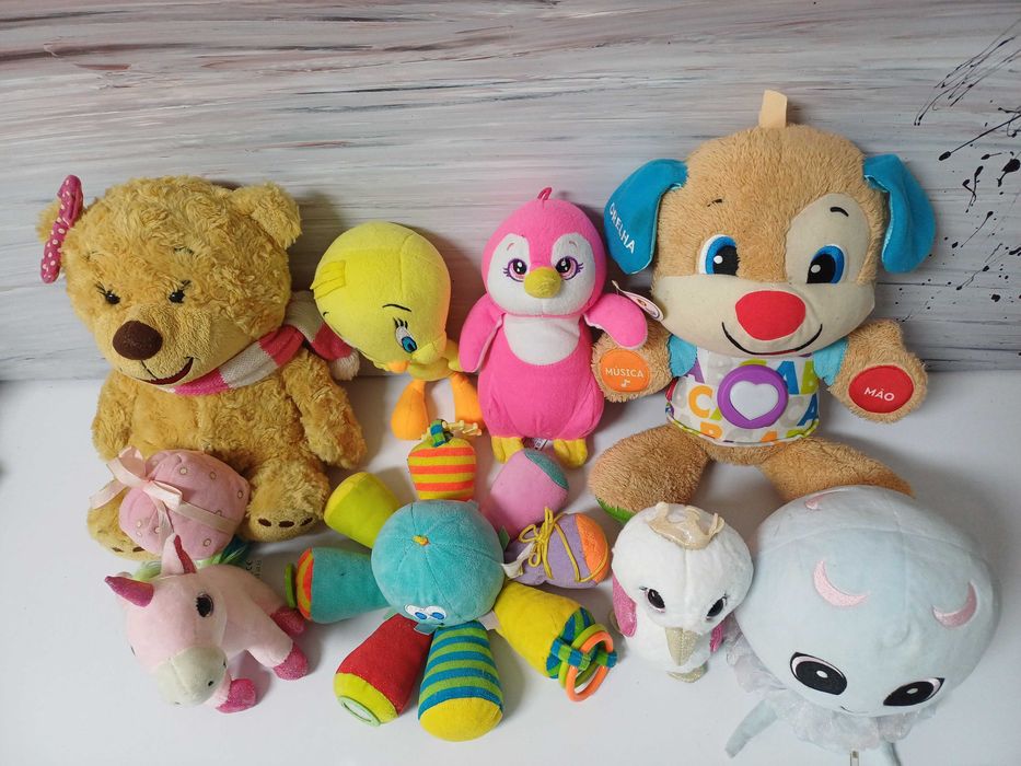 Peluches vários 8 unidades