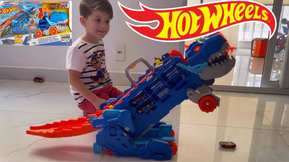 Hot Wheels City Ultimate T-Rex Transporter без коробки