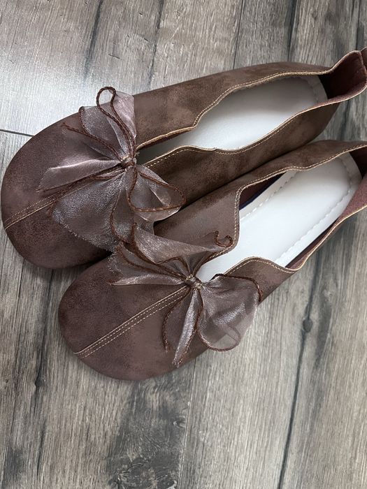 Mary Jane szerokie okrągłe noski mokasyny r.41 wkł.26,5cm barefoot