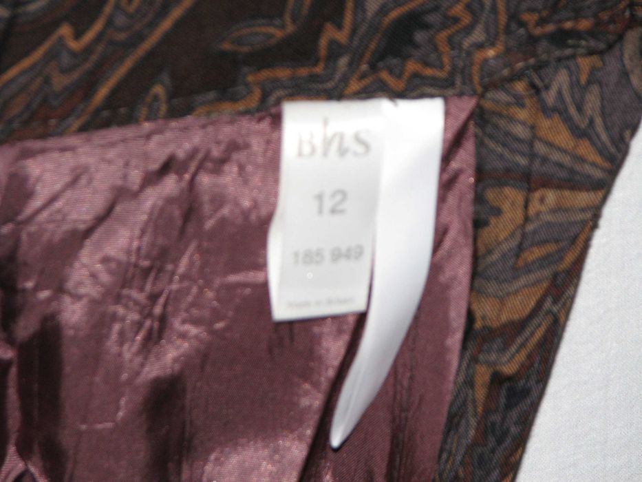 Спідниця міді BHS коричнева з турецьким принтом р. 44-46