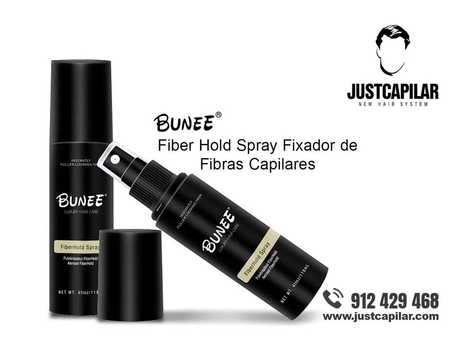 Fiber Hold spray Fixador de Fibras Capilares Bunee - Próteses Capilares HD Premium | Justcapilar - Lisboa e Aveiro