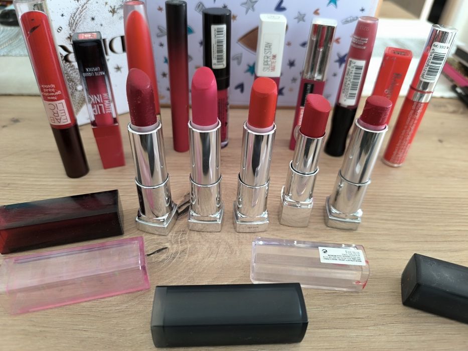 Mega Zestaw TRWAŁYCH POMADEK Kultowe serie Maybelline, L'Oreal, Rimmel
