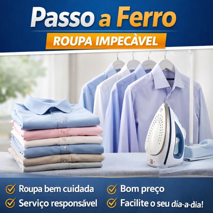 Serviço de Passar a Ferro – Roupa Impecável