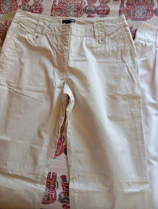 2 calças branca e cru Zara e HM 34