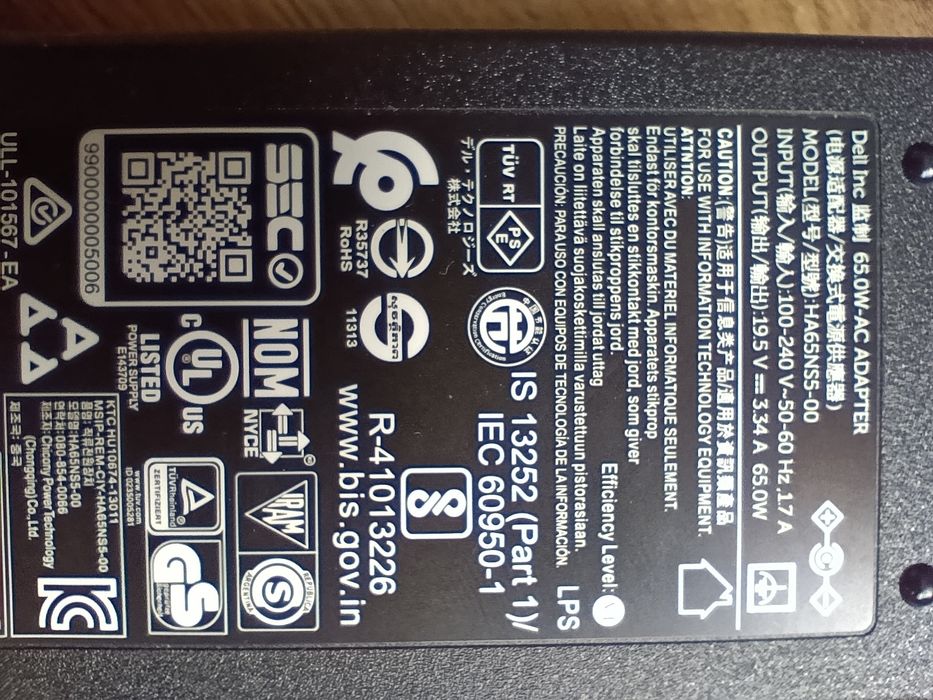 Оригінальний блок живлення Dell 65W 19,5V 3,34А