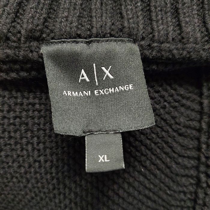 Armani exchange sweter męski rozpinany czarny rozmiar XL