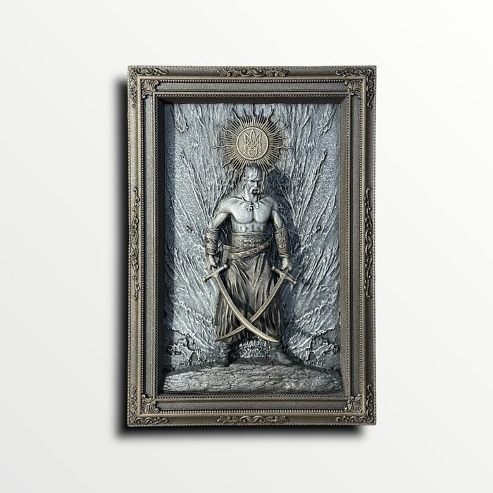 Авторський деревʼяний рельєф «Козак-Охоронець» | Ручна робота