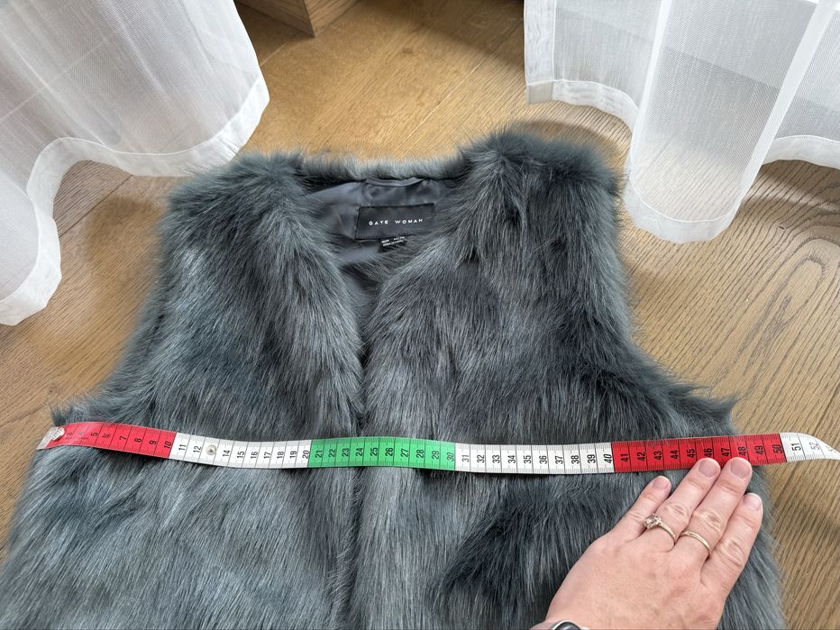 Kamizelka futerko M 38 futerkowa puszysta bezrękawnik uniwersalny