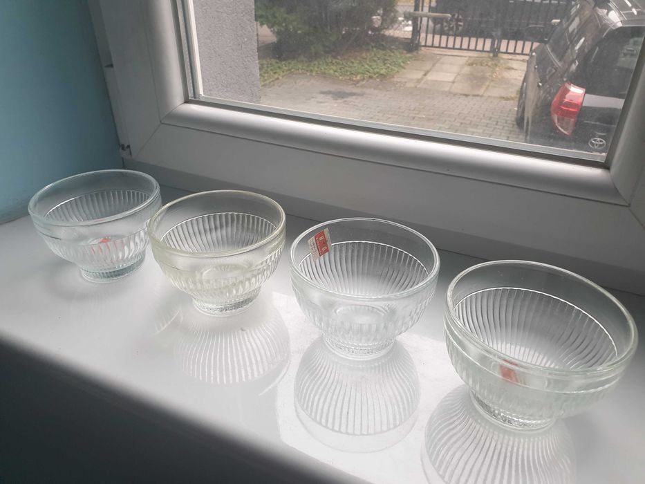 miseczki szkło HSG Ząbkowice PRL oryginalne metki