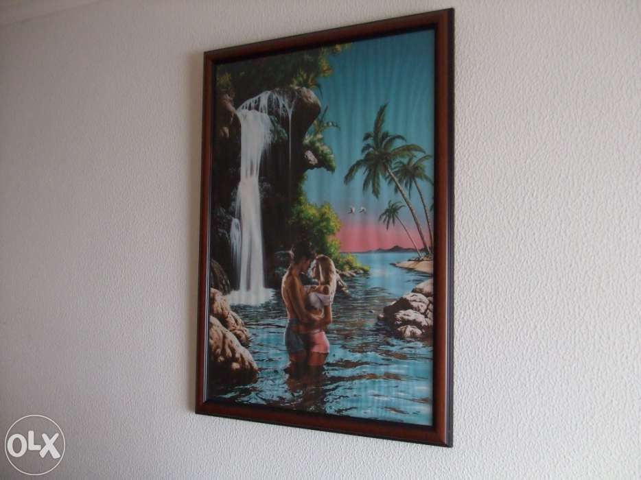 Quadro de paisagem paradisiaca
