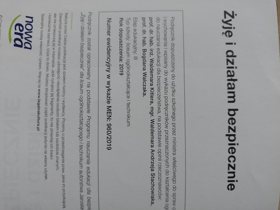 Żyję i działam BEZPIECZNIE Nowa Era