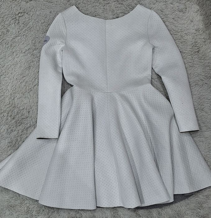 Sukienka szara rozkloszowana mini 36-38
