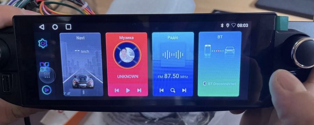 Fiat 500 2007-2018 Android магнітола DSP Carplay GPS Bluetooth WIFI