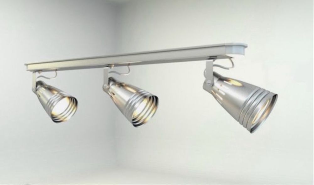 Candeeiro de Teto IKEA KRÄMARE (3 Focos) - Cinzento/Prateado