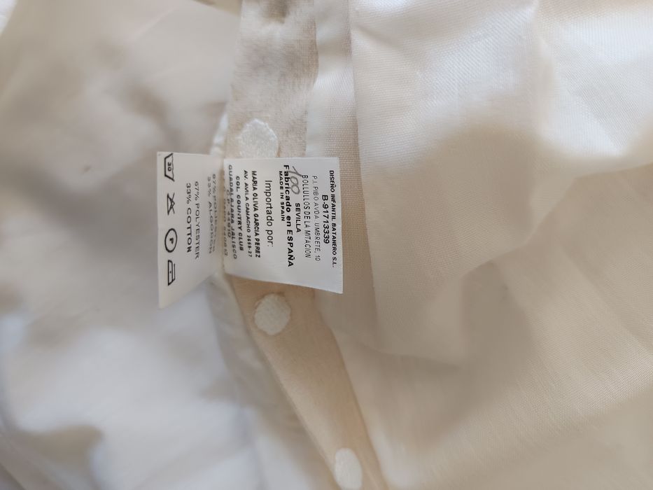 Vestido ,linho , de Batizado "Pilar Batanero"