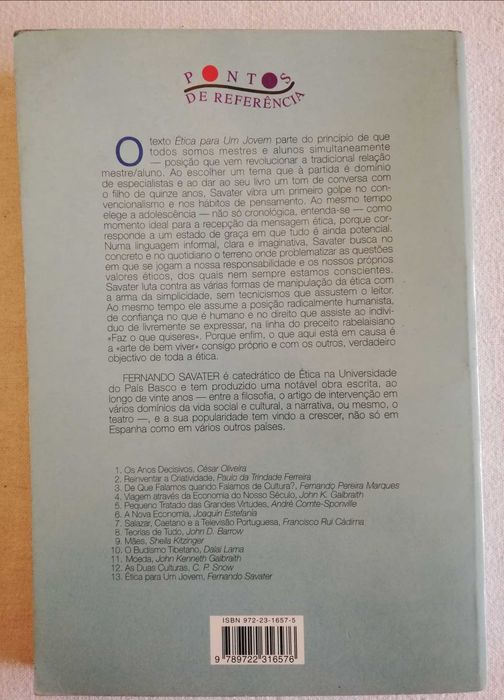 "Ética para um jovem" - Fernando Savater
