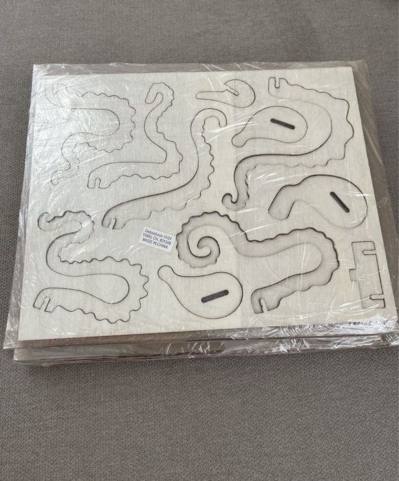 3D пазл Восьминіг, заміри на фото. Стан нового.