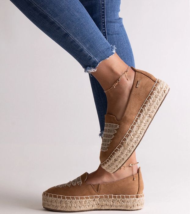 Brązowe espadryle Big Star JJ274892