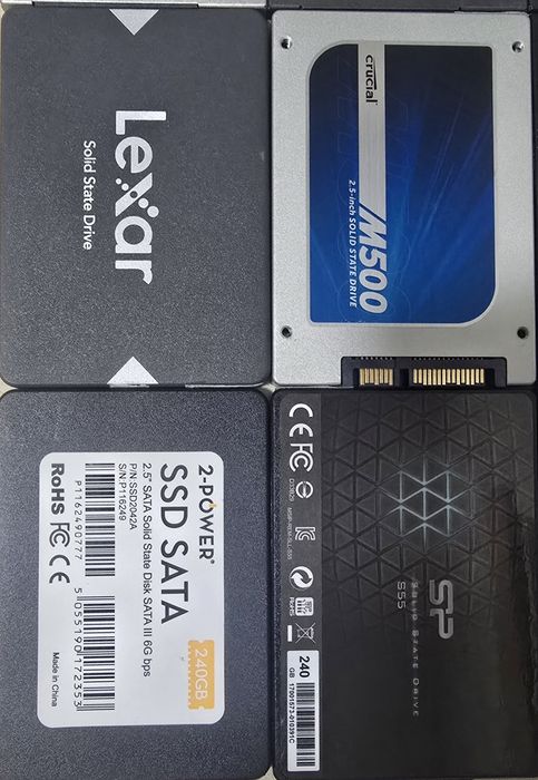 Discos SSD (240GB / 250GB / 256GB) – Como Novos / Várias Marcas
