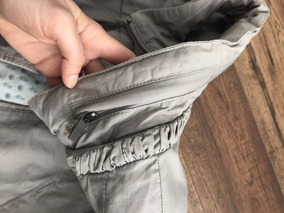 Szara kurtka nowa pull and bear rozmiar s, chowany kaptur