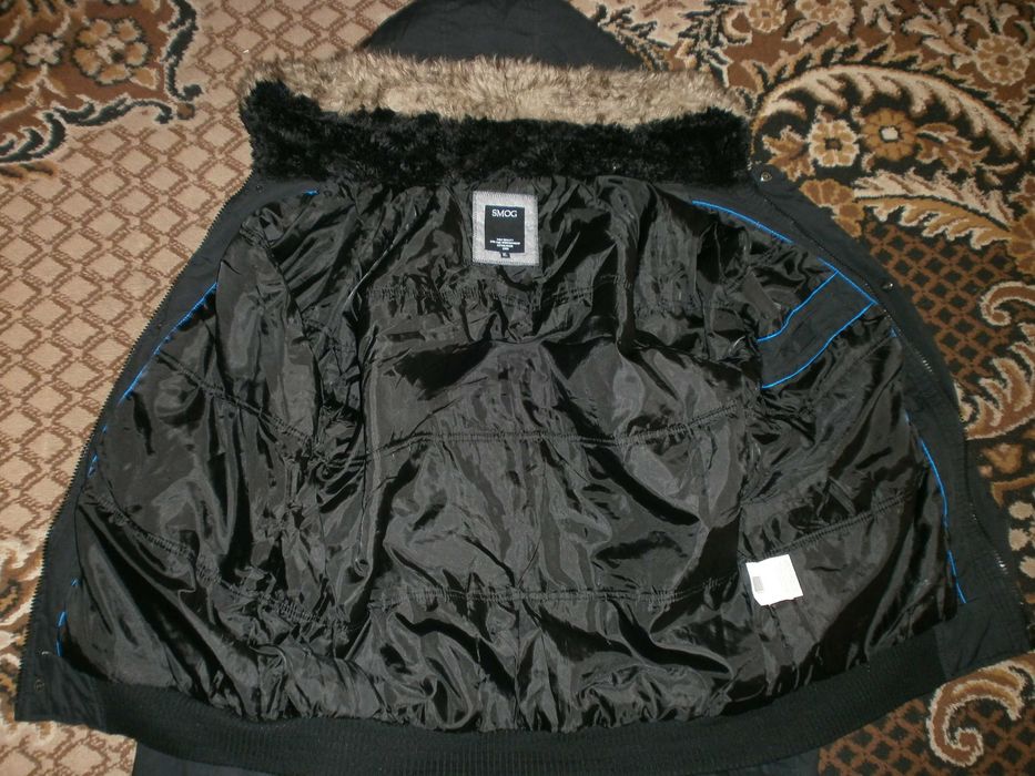 Куртка бомбер Smog, чёрная, разм. XL, наш разм.54. ПОГ-65 см